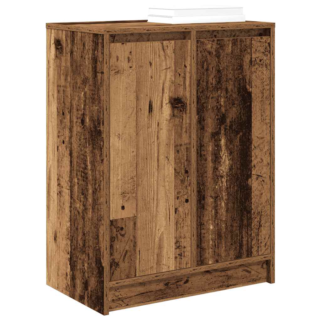 Shoe Cabinet Old Wood 57x34x76 cm Engineered Wood - Bargainia.com - 