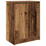 Shoe Cabinet Old Wood 57x34x76 cm Engineered Wood - Bargainia.com - 