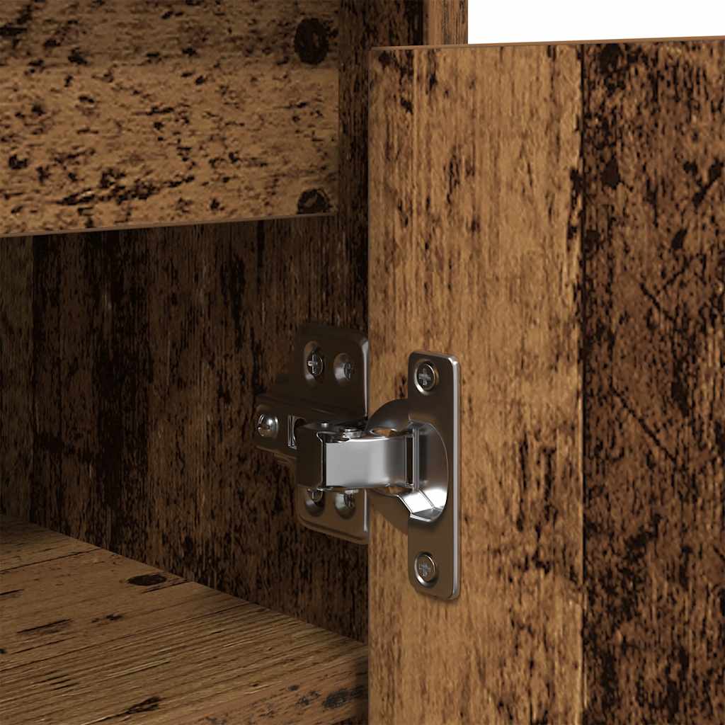 Shoe Cabinet Old Wood 57x34x76 cm Engineered Wood - Bargainia.com - 