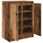 Shoe Cabinet Old Wood 57x34x76 cm Engineered Wood - Bargainia.com - 