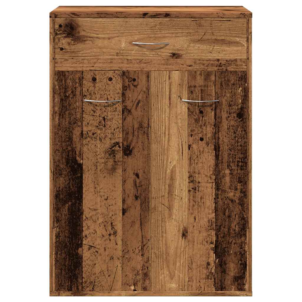 Shoe Cabinet Old Wood 60x35x84 cm Engineered Wood - Bargainia.com - 