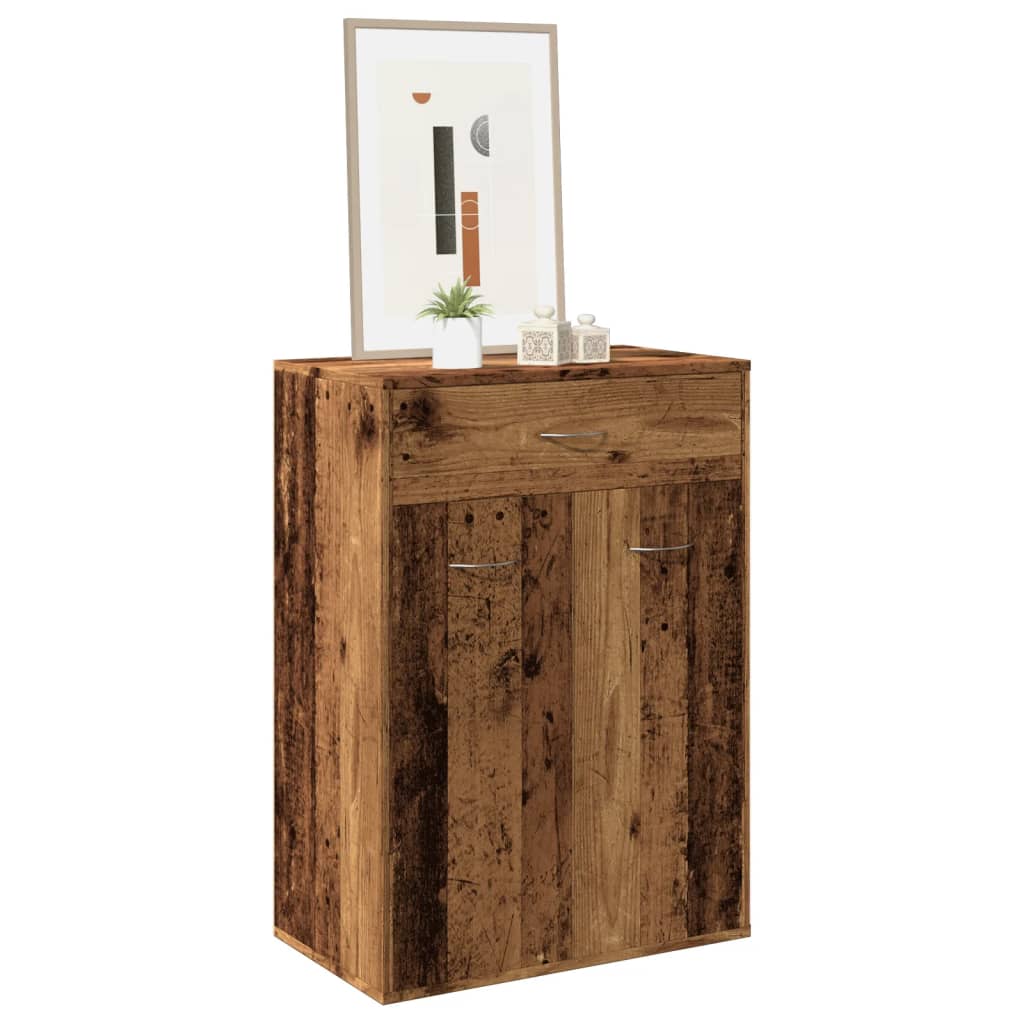 Shoe Cabinet Old Wood 60x35x84 cm Engineered Wood - Bargainia.com - 