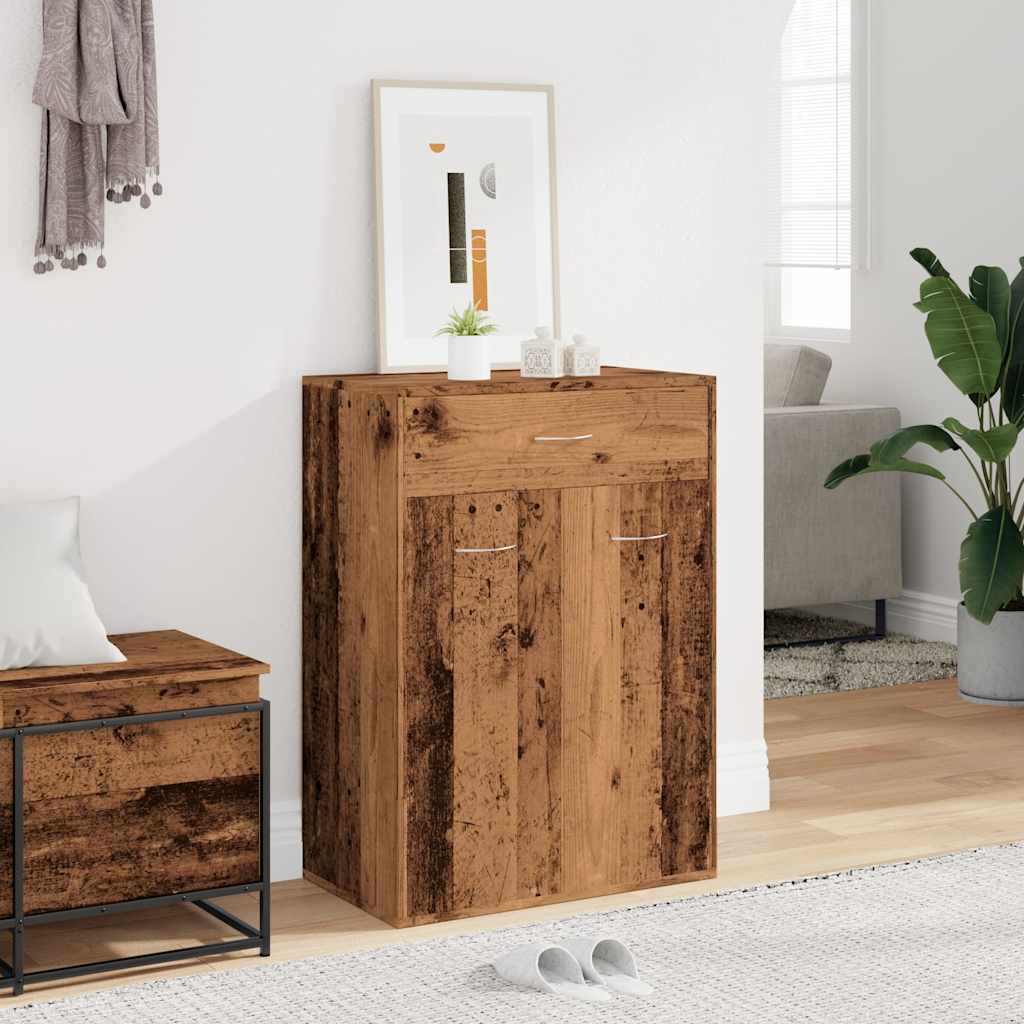 Shoe Cabinet Old Wood 60x35x84 cm Engineered Wood - Bargainia.com - 