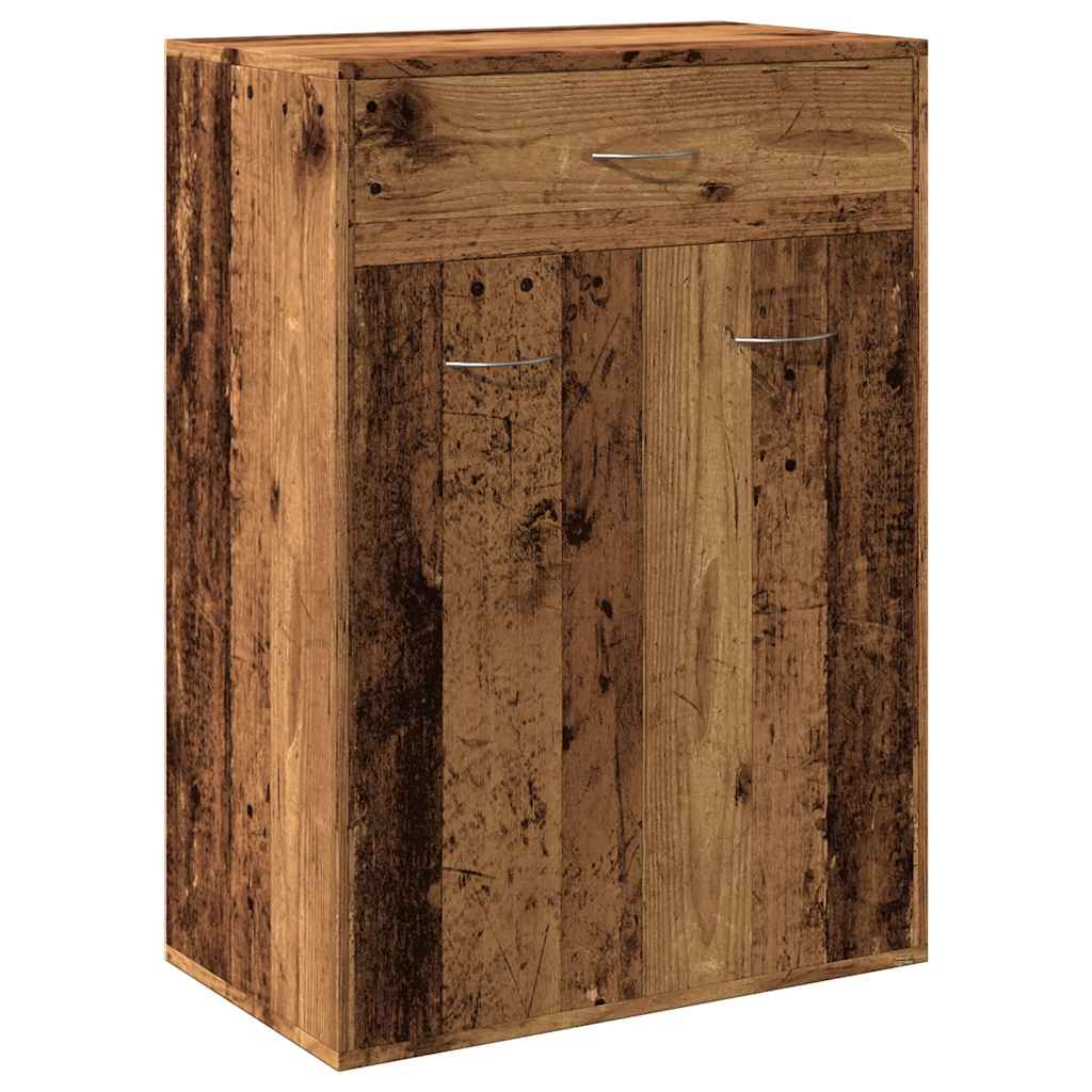 Shoe Cabinet Old Wood 60x35x84 cm Engineered Wood - Bargainia.com - 
