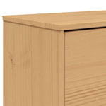 Shoe Cabinet OLDEN Brown 55x35x120cm Solid Wood Pine - Bargainia.com - 