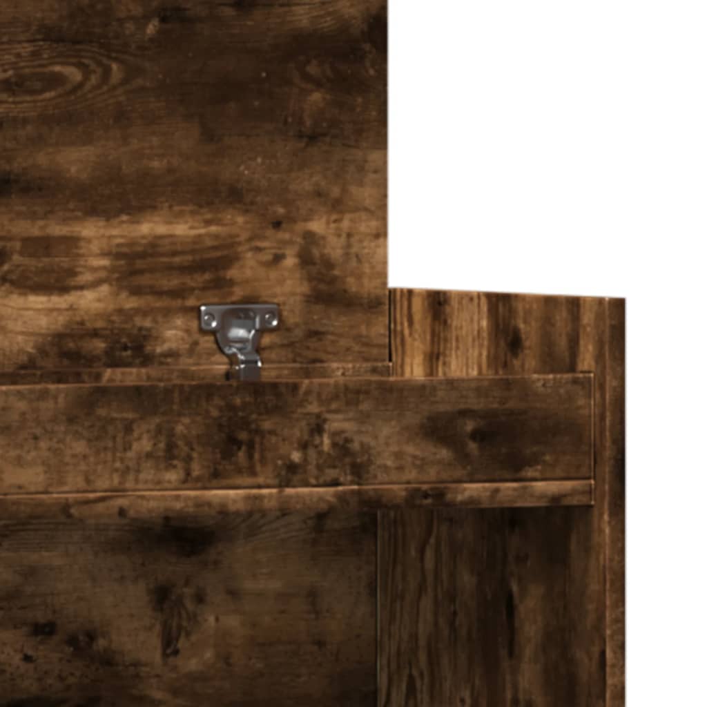 Shoe Cabinet Smoked Oak 100.5x28x100 cm Engineered Wood - Bargainia.com - 