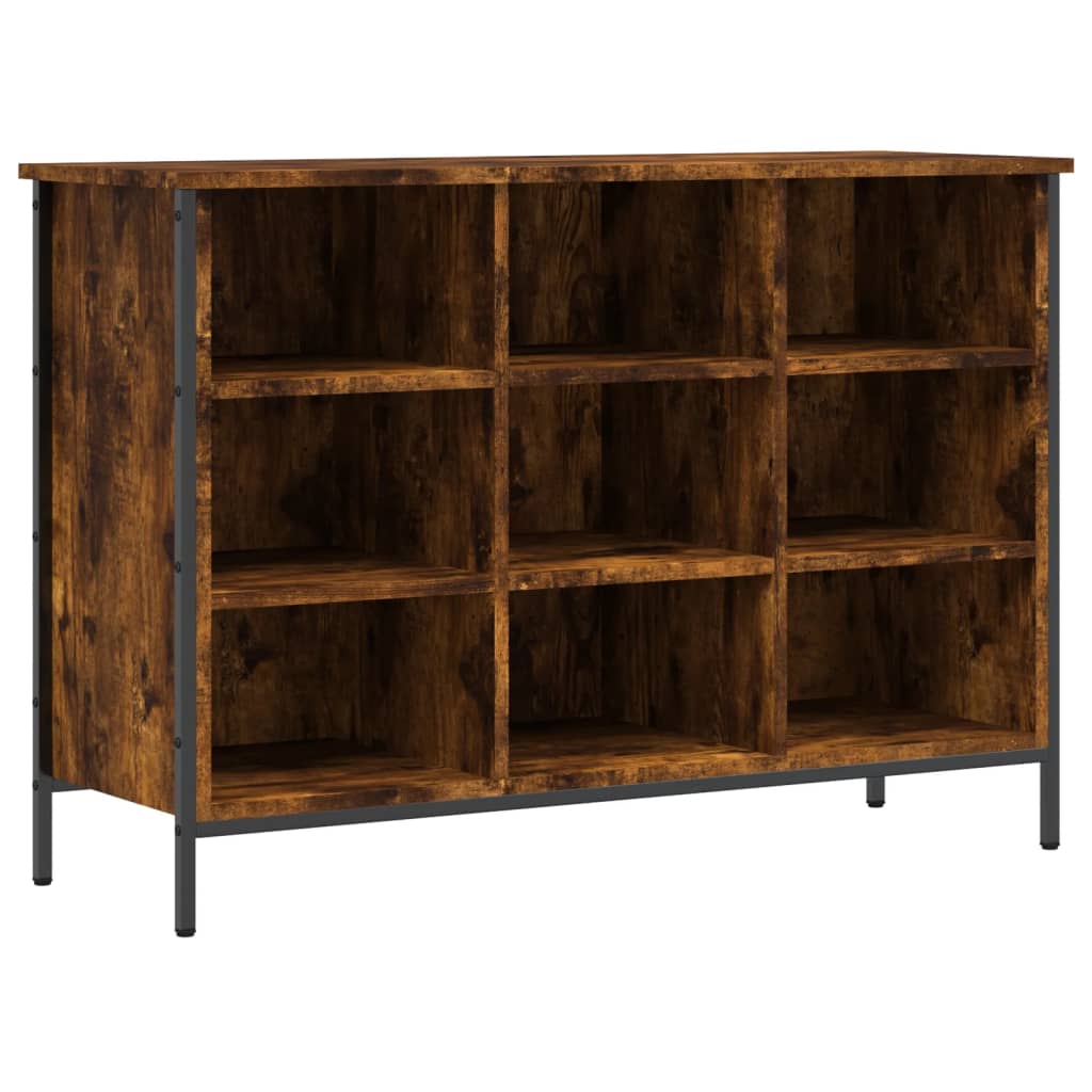 Shoe Cabinet Smoked Oak 100x35x70 cm Engineered Wood - Bargainia.com - 