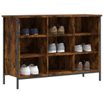 Shoe Cabinet Smoked Oak 100x35x70 cm Engineered Wood - Bargainia.com - 