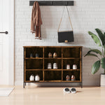 Shoe Cabinet Smoked Oak 100x35x70 cm Engineered Wood - Bargainia.com - 