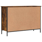 Shoe Cabinet Smoked Oak 100x35x70 cm Engineered Wood - Bargainia.com - 