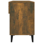 Shoe Cabinet Smoked Oak 102x35x55 cm Engineered Wood - Bargainia.com - 