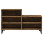 Shoe Cabinet Smoked Oak 102x36x60 cm Engineered Wood - Bargainia.com - 