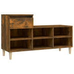 Shoe Cabinet Smoked Oak 102x36x60 cm Engineered Wood - Bargainia.com - 