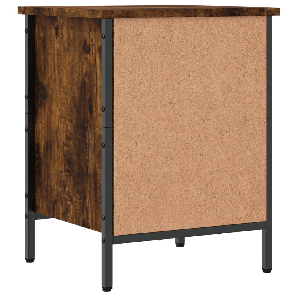 Shoe Cabinet Smoked Oak 38x35x50 cm Engineered Wood - Bargainia.com - 