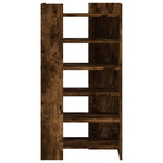 Shoe Cabinet Smoked Oak 52x37.5x100 cm Engineered Wood - Bargainia.com - 