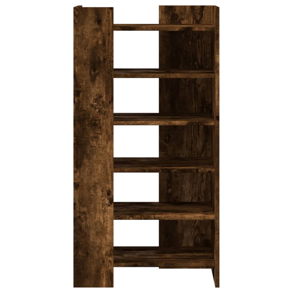 Shoe Cabinet Smoked Oak 52x37.5x100 cm Engineered Wood - Bargainia.com - 
