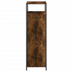 Shoe Cabinet Smoked Oak 60x34x112 Engineered Wood - Bargainia.com - 
