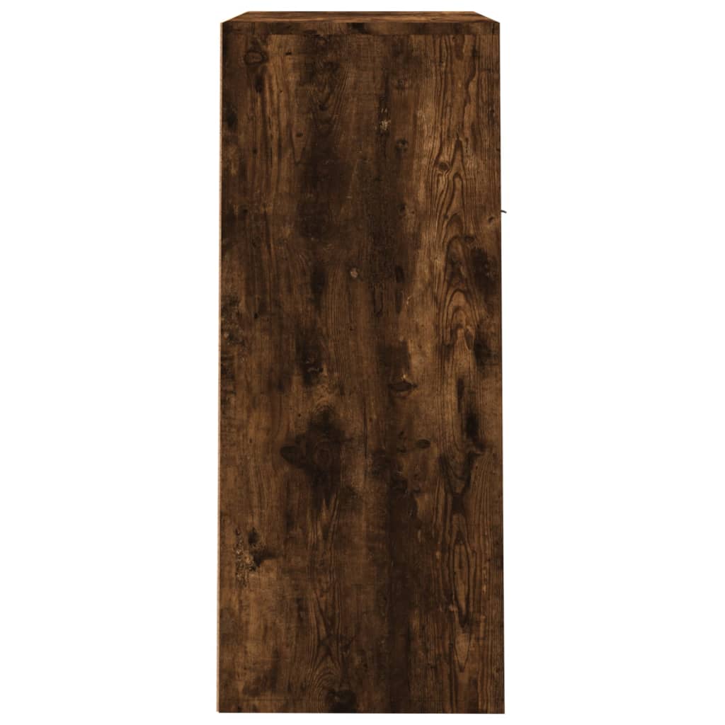 Shoe Cabinet Smoked Oak 60x35x84 cm Engineered Wood - Bargainia.com - 