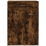 Shoe Cabinet Smoked Oak 60x35x84 cm Engineered Wood - Bargainia.com - 