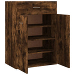 Shoe Cabinet Smoked Oak 60x35x84 cm Engineered Wood - Bargainia.com - 