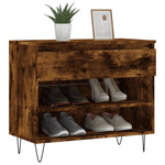 Shoe Cabinet Smoked Oak 70x36x60 cm Engineered Wood - Bargainia.com - 
