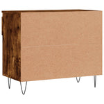 Shoe Cabinet Smoked Oak 70x36x60 cm Engineered Wood - Bargainia.com - 