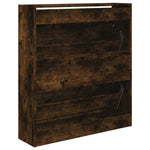 Shoe Cabinet Smoked Oak 80x21x87.5 cm Engineered Wood - Bargainia.com - 