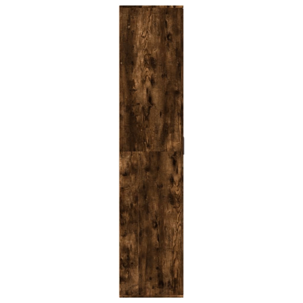 Shoe Cabinet Smoked Oak 80x39x178 cm Engineered Wood - Bargainia.com - 