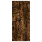 Shoe Cabinet Smoked Oak 80x39x178 cm Engineered Wood - Bargainia.com - 