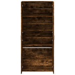 Shoe Cabinet Smoked Oak 80x39x178 cm Engineered Wood - Bargainia.com - 