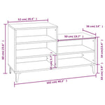 Shoe Cabinet Sonoma Oak 102x36x60 cm Engineered Wood - Bargainia.com - 