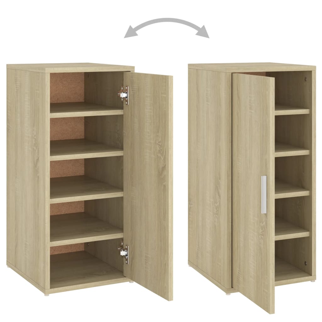 Shoe Cabinet Sonoma Oak 32x35x70 cm Engineered Wood - Bargainia.com - 