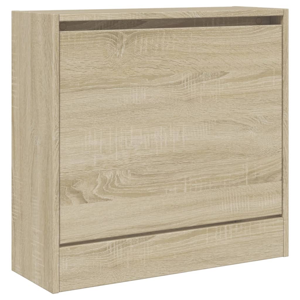 Shoe Cabinet Sonoma Oak 60x21x57 cm Engineered Wood - Bargainia.com - 8721012381209 - 839884