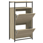 Shoe Cabinet Sonoma Oak 60x34x112 cm Engineered Wood - Bargainia.com - 