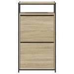 Shoe Cabinet Sonoma Oak 60x34x112 cm Engineered Wood - Bargainia.com - 