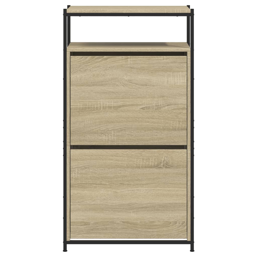 Shoe Cabinet Sonoma Oak 60x34x112 cm Engineered Wood - Bargainia.com - 