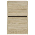 Shoe Cabinet Sonoma Oak 60x34x96.5 cm Engineered Wood - Bargainia.com - 