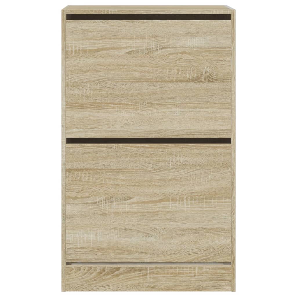 Shoe Cabinet Sonoma Oak 60x34x96.5 cm Engineered Wood - Bargainia.com - 