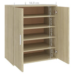 Shoe Cabinet Sonoma Oak 60x35x70 cm Engineered Wood - Bargainia.com - 