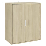 Shoe Cabinet Sonoma Oak 60x35x70 cm Engineered Wood - Bargainia.com - 