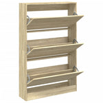 Shoe Cabinet Sonoma Oak 80x21x125.5 cm Engineered Wood - Bargainia.com - 
