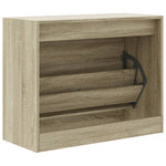 Shoe Cabinet Sonoma Oak 80x34x63 cm Engineered Wood - Bargainia.com - 
