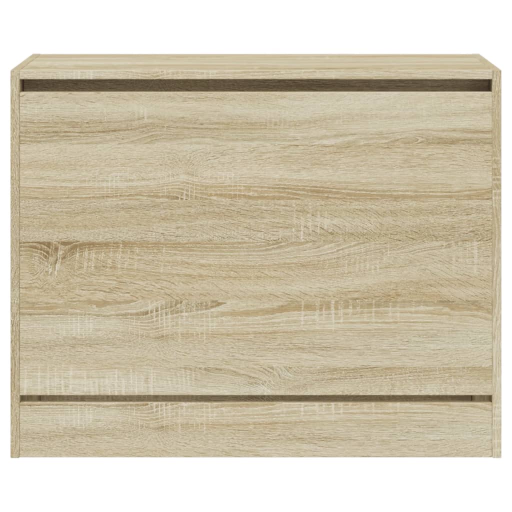 Shoe Cabinet Sonoma Oak 80x34x63 cm Engineered Wood - Bargainia.com - 