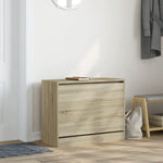 Shoe Cabinet Sonoma Oak 80x34x63 cm Engineered Wood - Bargainia.com - 