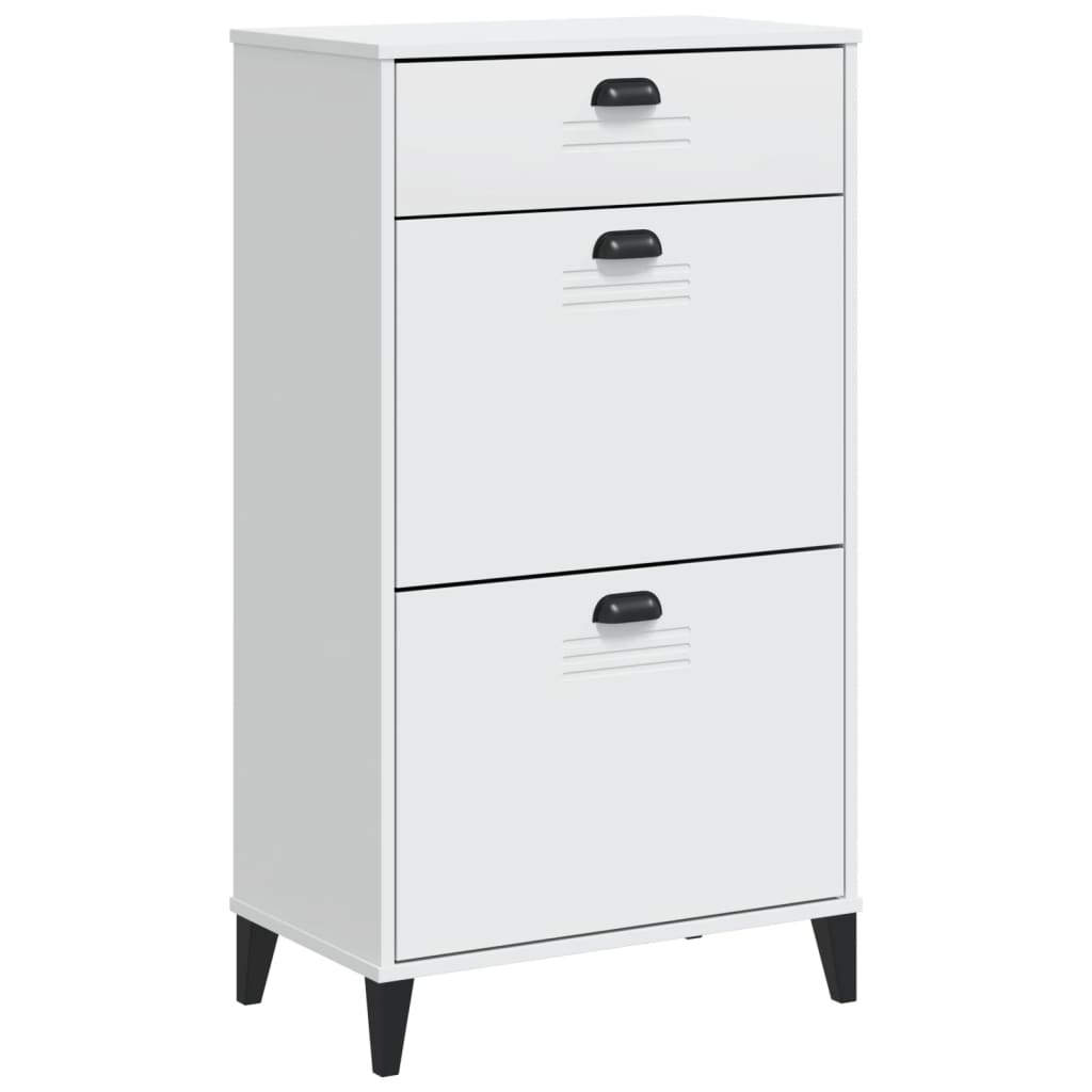 Shoe Cabinet VIKEN White Engineered Wood - Bargainia.com - 