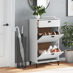 Shoe Cabinet VIKEN White Engineered Wood - Bargainia.com - 