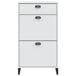 Shoe Cabinet VIKEN White Engineered Wood - Bargainia.com - 