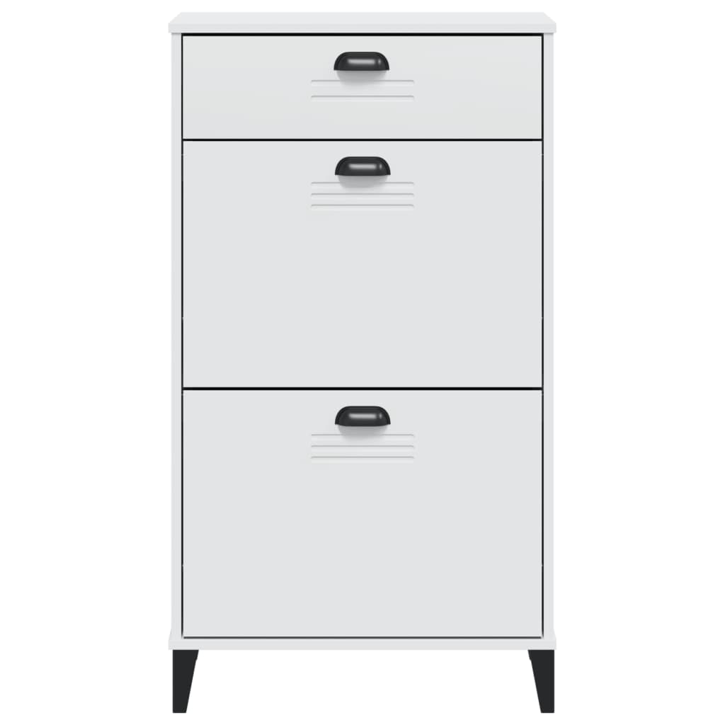 Shoe Cabinet VIKEN White Engineered Wood - Bargainia.com - 