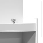 Shoe Cabinet White 100.5x28x100 cm Engineered Wood - Bargainia.com - 