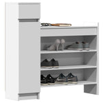 Shoe Cabinet White 100.5x28x100 cm Engineered Wood - Bargainia.com - 
